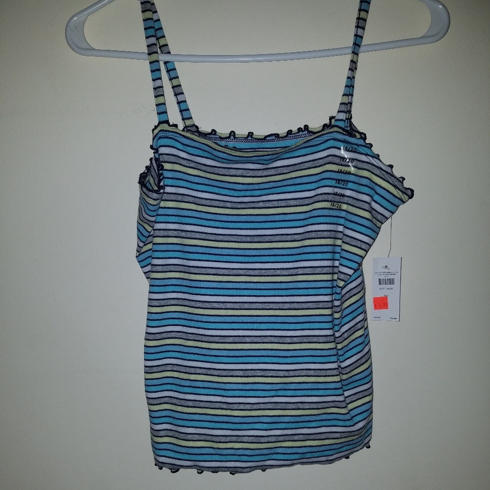 justice striped tank top